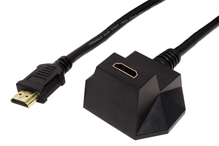 Prodlužovací High Speed HDMI kabel s Ethernetem, HDMI M - HDMI F (s magnetem), zlacené konektory, 2m