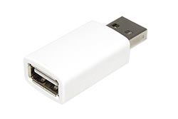 Adaptér USB A(M) - USB A(F), bez dat - data blocker