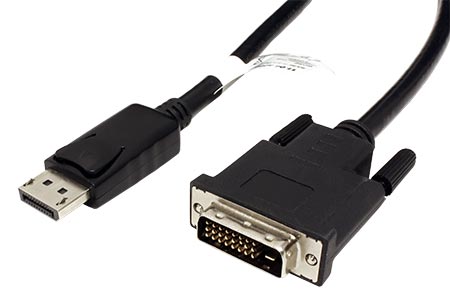 DisplayPort - DVI kabel, DP(M) -> DVI-D(M), LSOH, 5m