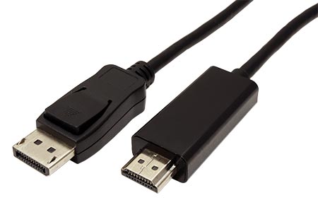 DisplayPort-HDMI kabel, DP(M) -> HDMI M, 1m