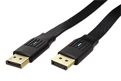 DisplayPort kabel v.1.4 (HBR3, 8K@30Hz), DP(M) - DP(M), plochý, 2m