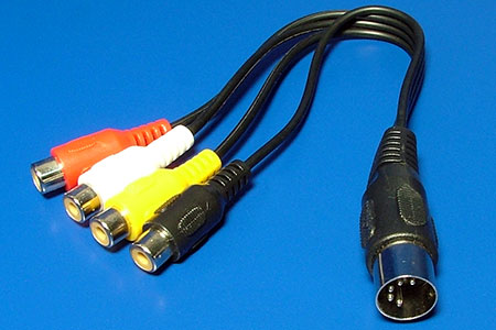 Kabel audio DIN5pin(M) - 4x cinch(F), 20cm
