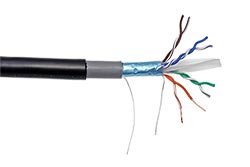 Kabel FTP venkovní, kat. 6, 100m, drát, AWG23