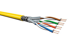 Kabel S/FTP (PiMF) kulatý, kat. 7, LSOH, 1000m, drát, AWG23 (