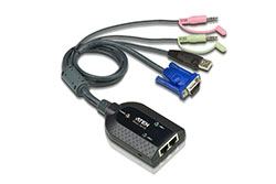 KVM modul k přepínači počítačů přes TP (VGA / USB /audio), VirtualMedia, 300m (KA7178)