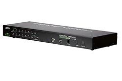 KVM přepínač (IP konzole / USB+PS/2 Klávesnice a Myš, VGA) 16:1, PS/2 + USB, OSD, 19'' (CS1716i)