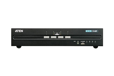 KVM přepínač (USB, 2x HDMI, Audio) 4:1, 2x DP, USB, zabezpečený PSS PP v3.0 (CS1144DP)