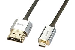 Tenký High Speed HDMI kabel s Ethernetem, HDMI A(M) - microHDMI D(M), 1m
