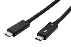 Thunderbolt 4 kabel, USB C(M) - USB C(M), 40Gb/s, PD 100W, aktivní, černý, 1,5 m